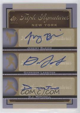 2012 SP Signature Edition - Triple Signatures #NYY25 - Jeremy Bleich, Garren Lassiter, D.J. Mitchell