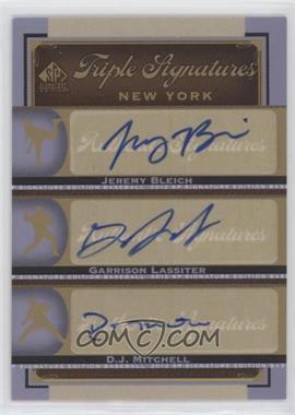 2012 SP Signature Edition - Triple Signatures #NYY25 - Jeremy Bleich, Garren Lassiter, D.J. Mitchell