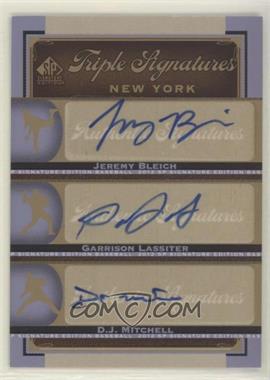 2012 SP Signature Edition - Triple Signatures #NYY25 - Jeremy Bleich, Garren Lassiter, D.J. Mitchell