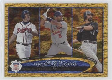 2012 Topps - [Base] - Gold Sparkle #159 - Active Leaders - Chipper Jones, Albert Pujols, Todd Helton