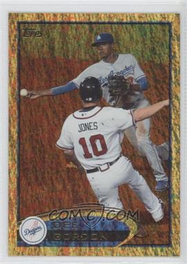 2012 Topps - [Base] - Gold Sparkle #161 - Dee Gordon (Chipper Jones Sliding)