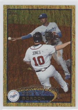 2012 Topps - [Base] - Gold Sparkle #161 - Dee Gordon (Chipper Jones Sliding)