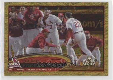 2012 Topps - [Base] - Gold Sparkle #291 - Postseason Highlights - David Freese