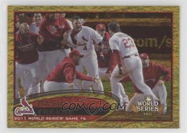 2012 Topps - [Base] - Gold Sparkle #291 - Postseason Highlights - David Freese