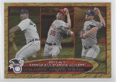 2012 Topps - [Base] - Gold Sparkle #52 - League Leaders - Justin Verlander, Jered Weaver, James Shields