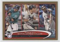 Active Leaders - Ichiro, Joe Mauer, Vladimir Guerrero #/2,012