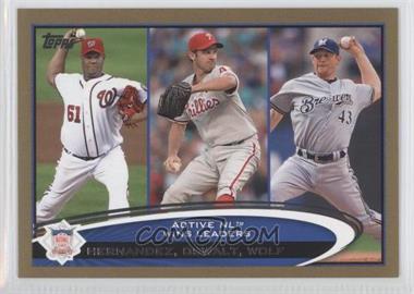 2012 Topps - [Base] - Gold #29 - Active Leaders - Livan Hernandez, Roy Oswalt, Randy Wolf /2012