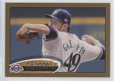 2012 Topps - [Base] - Gold #654 - Yovani Gallardo /2012