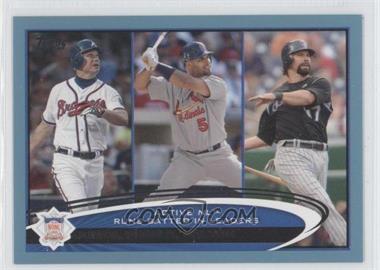 2012 Topps - [Base] - Wal-Mart Blue Border #159 - Active Leaders - Chipper Jones, Albert Pujols, Todd Helton