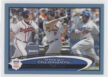 2012 Topps - [Base] - Wal-Mart Blue Border #192 - Active Leaders - Chipper Jones, Albert Pujols, Andruw Jones