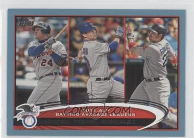 2012 Topps - [Base] - Wal-Mart Blue Border #239 - League Leaders - Miguel Cabrera, Michael Young, Adrian Gonzalez [Noted]