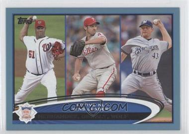 2012 Topps - [Base] - Wal-Mart Blue Border #29 - Active Leaders - Livan Hernandez, Roy Oswalt, Randy Wolf