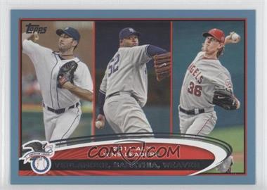 2012 Topps - [Base] - Wal-Mart Blue Border #319 - League Leaders - Justin Verlander, C.C. Sabathia, Jered Weaver