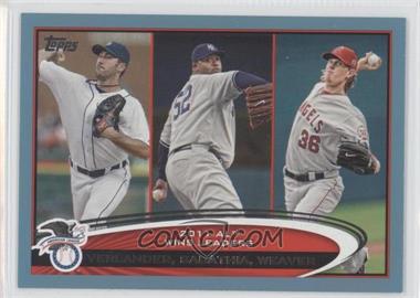 2012 Topps - [Base] - Wal-Mart Blue Border #319 - League Leaders - Justin Verlander, C.C. Sabathia, Jered Weaver