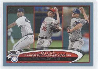 2012 Topps - [Base] - Wal-Mart Blue Border #52 - League Leaders - Justin Verlander, Jered Weaver, James Shields