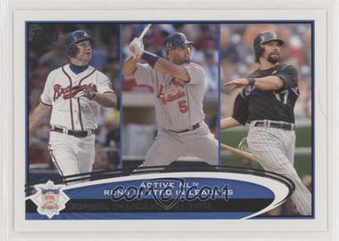 2012 Topps - [Base] #159 - Active Leaders - Chipper Jones, Albert Pujols, Todd Helton [EX to NM]