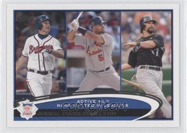 2012 Topps - [Base] #159 - Active Leaders - Chipper Jones, Albert Pujols, Todd Helton