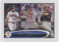 Active Leaders - Chipper Jones, Albert Pujols, Todd Helton [EX to NM]