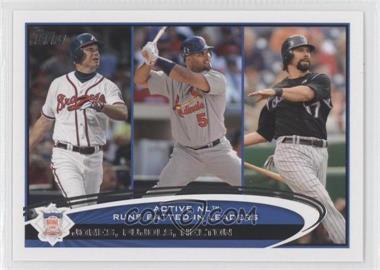 2012 Topps - [Base] #159 - Active Leaders - Chipper Jones, Albert Pujols, Todd Helton