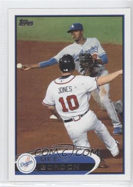 2012 Topps - [Base] #161.1 - Dee Gordon (Chipper Jones Sliding)