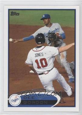 2012 Topps - [Base] #161.1 - Dee Gordon (Chipper Jones Sliding)