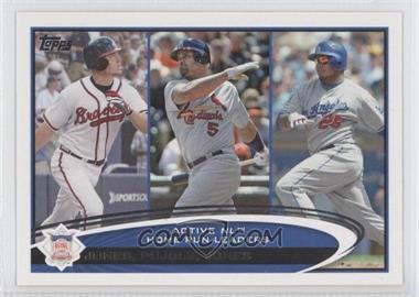 2012 Topps - [Base] #192 - Active Leaders - Chipper Jones, Albert Pujols, Andruw Jones