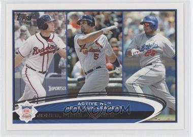 2012 Topps - [Base] #192 - Active Leaders - Chipper Jones, Albert Pujols, Andruw Jones