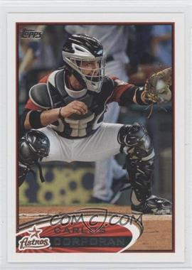 2012 Topps - [Base] #266.1 - Carlos Corporan (Stat Line Error - "3B" Triples Printed Twice, Slugging Percentage Represented as "SP")