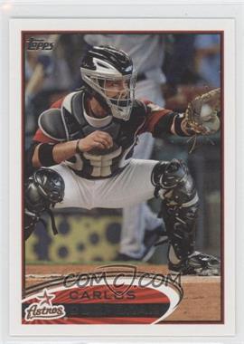 2012 Topps - [Base] #266.1 - Carlos Corporan (Stat Line Error - "3B" Triples Printed Twice, Slugging Percentage Represented as "SP")