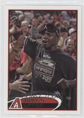 2012 Topps - [Base] #450.2 - Image Variation - Justin Upton (Division Champ Goggles)