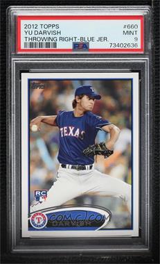 2012 Topps - [Base] #660.1 - Yu Darvish (Dark Blue Uniform) [PSA 9 MINT]