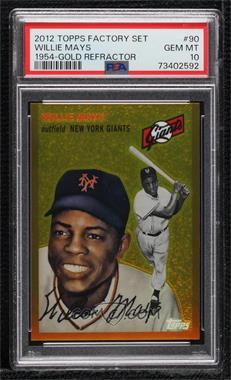 2012 Topps - Factory Set Gold Chrome Willie Mays Reprints #90 - Willie Mays [PSA 10 GEM MT]