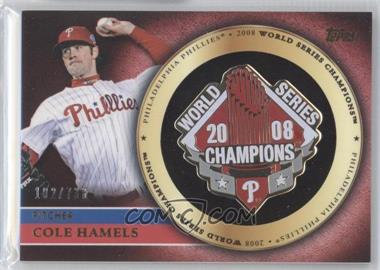 2012 Topps - Gold Commemorative Pin Card #GCP-CH - Cole Hamels /736