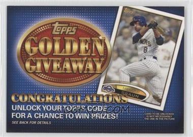 2012 Topps - Golden Giveaway Code Cards #GGC-1 - Ryan Braun