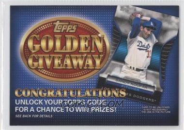 2012 Topps - Golden Giveaway Code Cards #GGC-10 - Sandy Koufax