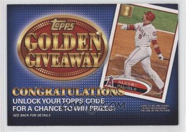 2012 Topps - Golden Giveaway Code Cards #GGC-11 - Albert Pujols