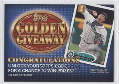 2012 Topps - Golden Giveaway Code Cards #GGC-12 - Felix Hernandez