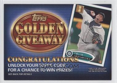 2012 Topps - Golden Giveaway Code Cards #GGC-12 - Felix Hernandez