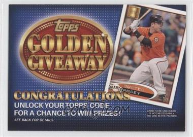 2012 Topps - Golden Giveaway Code Cards #GGC-13 - Buster Posey