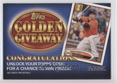 2012 Topps - Golden Giveaway Code Cards #GGC-13 - Buster Posey