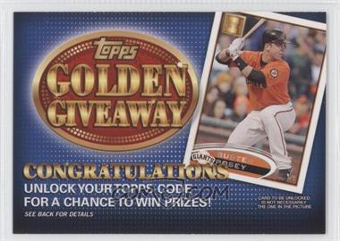 2012 Topps - Golden Giveaway Code Cards #GGC-13 - Buster Posey