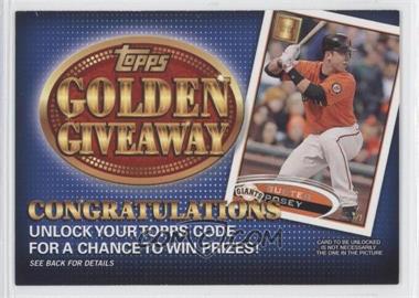 2012 Topps - Golden Giveaway Code Cards #GGC-13 - Buster Posey