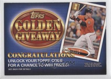 2012 Topps - Golden Giveaway Code Cards #GGC-13 - Buster Posey