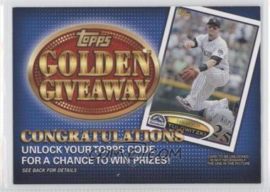 2012 Topps - Golden Giveaway Code Cards #GGC-2 - Troy Tulowitzki