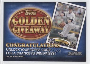 2012 Topps - Golden Giveaway Code Cards #GGC-2 - Troy Tulowitzki