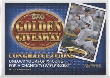 2012 Topps - Golden Giveaway Code Cards #GGC-2 - Troy Tulowitzki