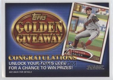 2012 Topps - Golden Giveaway Code Cards #GGC-27 - Trevor Bauer [EX to NM]