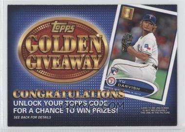 2012 Topps - Golden Giveaway Code Cards #GGC-28 - Yu Darvish