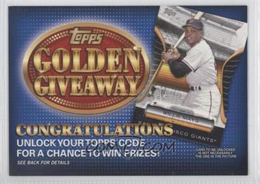 2012 Topps - Golden Giveaway Code Cards #GGC-7 - Willie Mays