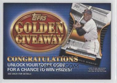 2012 Topps - Golden Giveaway Code Cards #GGC-7 - Willie Mays